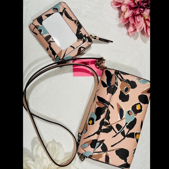 kate spade ♠️ cameron paper rose 🌹 bag & wallet - Picture 16 of 16